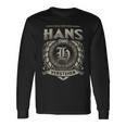 Das Ist Ein Hans Ding Hans Name Langarmshirts Geschenkideen