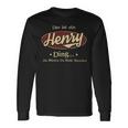 Das Ist Ein Henry Ding Das Würdest Du Nicht Verstehen Henry Name Langarmshirts Geschenkideen