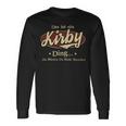 Das Ist Ein Kirby Ding Das Würdest Du Nicht Verstehen Kirby Name Langarmshirts Geschenkideen