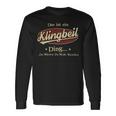 Das Ist Ein Klingbeil Ding Das Würdest Du Nicht Verstehen Klingbeil Name Langarmshirts Geschenkideen