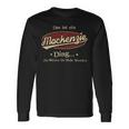 Das Ist Ein Mackenzie Ding Das Würdest Du Nicht Verstehen Mackenzie Name Langarmshirts Geschenkideen