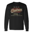 Das Ist Ein Mathew Ding Das Würdest Du Nicht Verstehen Mathew Name Langarmshirts Geschenkideen