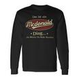 Das Ist Ein Mcdonald Ding Das Würdest Du Nicht Verstehen Mcdonald Name Langarmshirts Geschenkideen