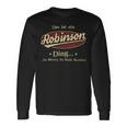 Das Ist Ein Robinson Ding Das Würdest Du Nicht Verstehen Robinson Name Langarmshirts Geschenkideen