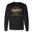 Das Ist Ein Ruben Ding Das Würdest Du Nicht Verstehen Ruben Name Langarmshirts Geschenkideen