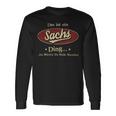 Das Ist Ein Sachs Ding Das Würdest Du Nicht Verstehen Sachs Name Langarmshirts Geschenkideen