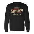 Das Ist Ein Saunders Ding Das Würdest Du Nicht Verstehen Saunders Name Langarmshirts Geschenkideen