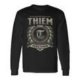 Das Ist Ein Thiem Ding Thiem Name Langarmshirts Geschenkideen