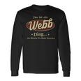 Das Ist Ein Webb Ding Das Würdest Du Nicht Verstehen Webb Name Langarmshirts Geschenkideen