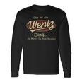 Das Ist Ein Wentz Ding Das Würdest Du Nicht Verstehen Wentz Name Langarmshirts Geschenkideen