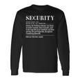 Definition Security S Langarmshirts Geschenkideen