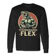 Divertido Bodybuilder Tyrannosaurus Flex Gym T-Rex Dinosaur Camiseta de manga larga Ideas de regalos