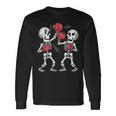 Divertido Boxeador Para Amantes Del Boxeo Kickboxing Esqueleto Camiseta de manga larga Ideas de regalos