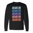 Divertido Regalo Nombre Amir Personalizado Primer Nombre Camiseta de manga larga Ideas de regalos