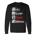 Eat Sleep Anime Repeat Manga Anime Manga Japan Outfit Langarmshirts Geschenkideen