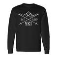 Eat Sleep Ski Repeat Skiing Holidays Skier Langarmshirts Geschenkideen