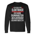 Electrician Humour Saying Electrician Langarmshirts Geschenkideen