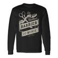 Élu Meilleur Barbier Du Monde Humour Coiffeur Cadeau Barbe T-shirt à manches longues Idées cadeaux