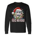 Fleece Navidad Feliz Navidad Sheep Christmas Langarmshirts Geschenkideen