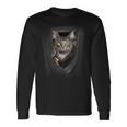 Pocket With Maine Coon Cat Motif Langarmshirts Geschenkideen