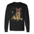 German Shepherd Christmas Tree Lighting Pyjamas Dog Lover Christmas Langarmshirts Geschenkideen