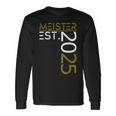 Graduation Master Est 2025 Golden Outfit Master Exam Langarmshirts Geschenkideen