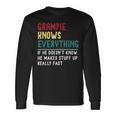 Grampie Know Everything Father's Day For Grandpa Long Sleeve T-Shirt Gifts ideas