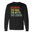 Grandpa The Man The Myth The Legend Grandpa Long Sleeve T-Shirt Gifts ideas