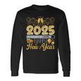 Happy New Year 2025 Loading Fireworks Champagne Lover Langarmshirts Geschenkideen