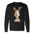 Happy Reindeer I Deer Wild Animal Elk Christmas Fun Langarmshirts Geschenkideen