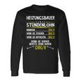 Heating Builder Hourly Wage Sanitary Mechanic Work Langarmshirts Geschenkideen