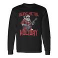 Heavy Metal Santa Claus Rock Holiday Navidad Música Rock Camiseta de manga larga Ideas de regalos