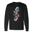 Hokusai Japonais En Fleurs De Cerisier Dans Le Style Rétro Des Années 90 T-shirt à manches longues Idées cadeaux