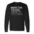 Hombre Regalo Inspector La Leyenda Del Mito Del Hombre Camiseta de manga larga Ideas de regalos
