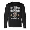 Homme Humour Chasseur Sanglier J'aime La Chasse Et L'apéro T-shirt à manches longues Idées cadeaux