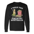 Ich Habe Dir Gesagt Ein Roadtrip Durch Australien Souvenir Popcorn Witz Reisen Langarmshirts Geschenkideen