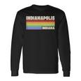 Indianapolis Indiana Pride Rainbow Flag Gay Pride Queer Tank Top Long Sleeve T-Shirt Gifts ideas