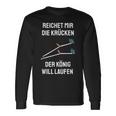 Injury Crutches Saying Gute Bessung S Langarmshirts Geschenkideen