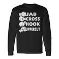 Jab Cross Hook Uppercut Boxeador Para Amantes Del Boxeo Gimnasio Kickboxing Camiseta de manga larga Ideas de regalos