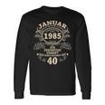 January 1985 40 Years intage 40Th Birthday Man Langarmshirts Geschenkideen