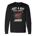 Just A Boy Who Loves Jamon Jamon Camiseta de manga larga Ideas de regalos