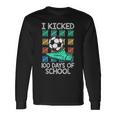 I Kicked 100 Days Of School Soccer Player Sports 100Th Day Long Sleeve T-Shirt Gifts ideas