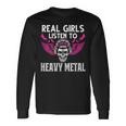 Las Muchachas Reales Escuchan Heavy Metal Heavy Metal Camiseta de manga larga Ideas de regalos