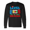 Level 100 Days Of School Boys Unlocked Video Games Gamer Long Sleeve T-Shirt Gifts ideas