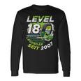 Level 18 Birthday Boy Gamer Man Decoration Age 2007 Langarmshirts Geschenkideen