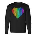 LGBTQ Pride I Love You Hand Sign Rainbow Heart ASL Ally Long Sleeve T-Shirt Gifts ideas