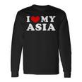 I Love My Asia I Heart My Asia Long Sleeve T-Shirt Gifts ideas