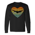 I Love Bat Fan Retrointage Flight Fox Bat Langarmshirts Geschenkideen