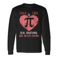 Love Is Like Pi Valentines Math Teacher Pi Day Long Sleeve T-Shirt Gifts ideas