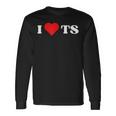 I Love Ts I Heart Ts Y2k Aesthetic Red Heart Camiseta de manga larga Ideas de regalos